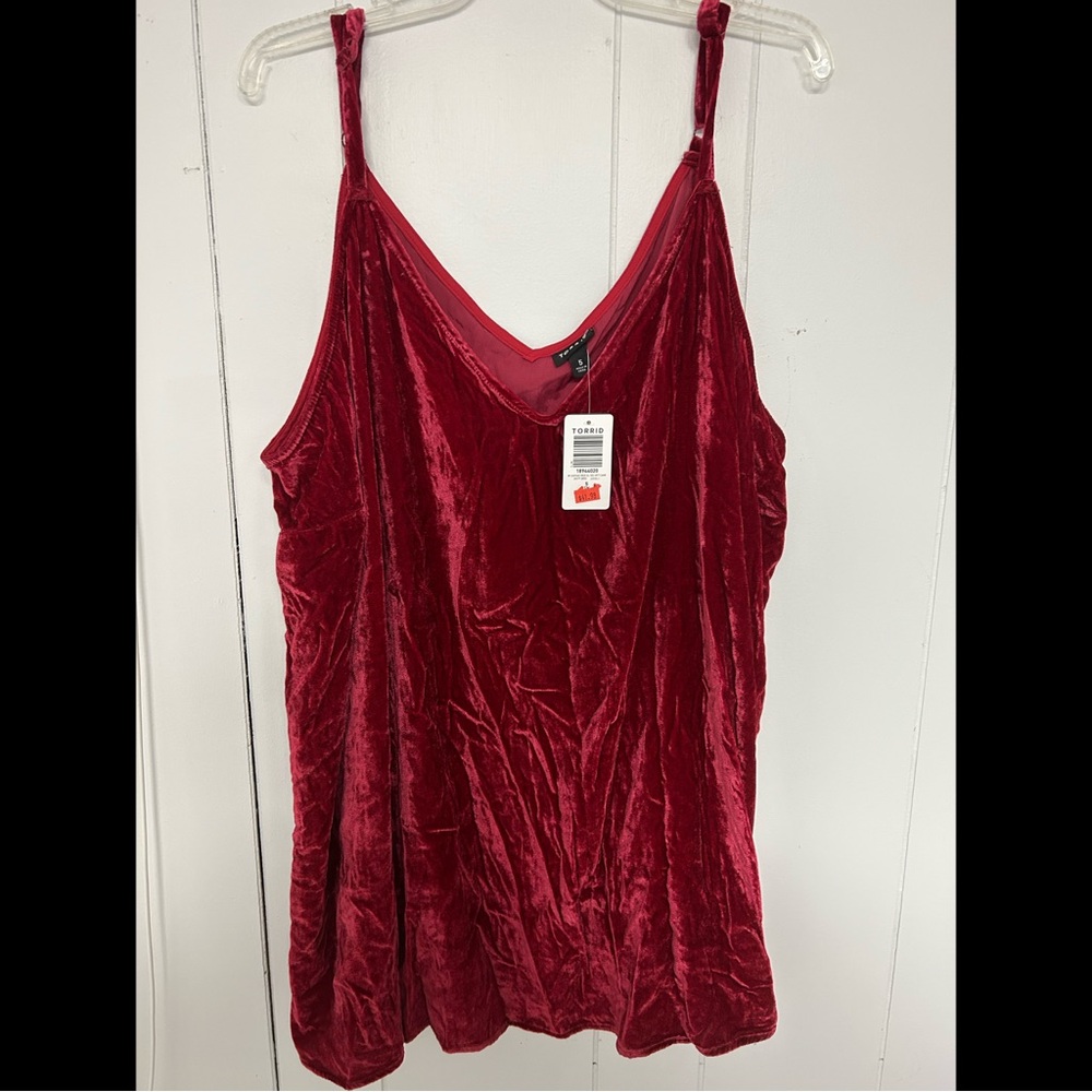 Torrid red velvet swing tank top 5XL